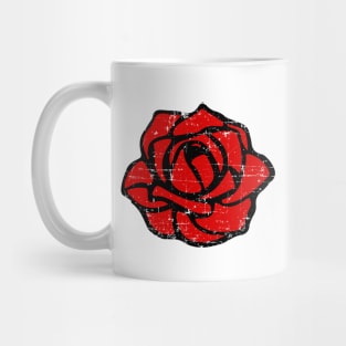 Rose City ANTIFA Symbol Grunge Mug